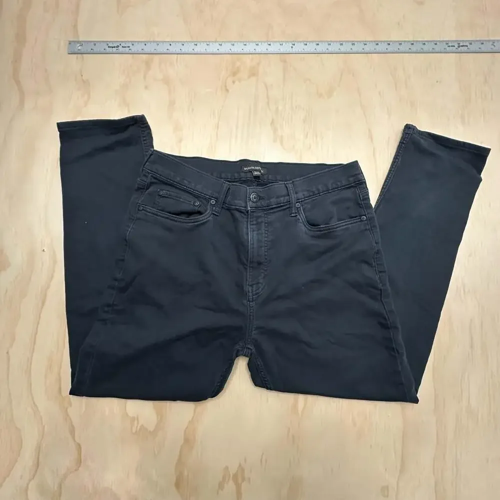 Banana Republic Black Slim Fit Denim Jeans Size 36x29